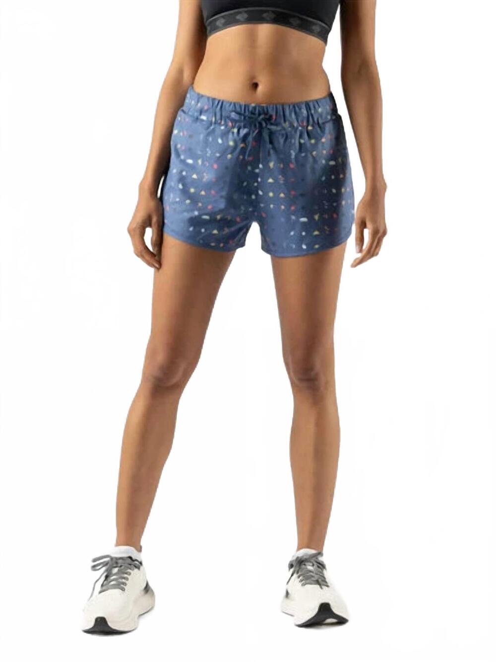 NEW RABBIT women's surfs up running shorts in bijou blue icon
